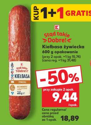 Kiełbasa żywiecka 600 g opakowanie