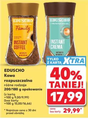 EDUSCHO Kawa rozpuszczalna różne rodzaje 200/180 g opakowanie