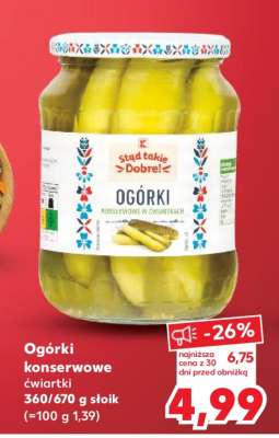 Ogórki konserwowe ćwiartki