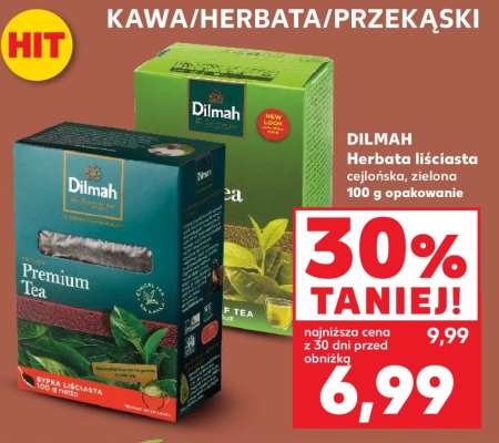 DILMAH Herbata liściasta cejlońska, zielona 100 g opakowanie