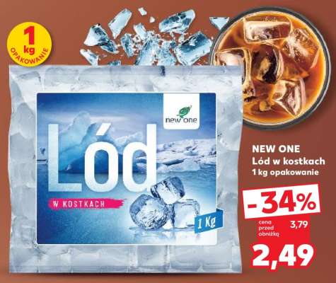 NEW ONE Lód w kostkach 1 kg opakowanie