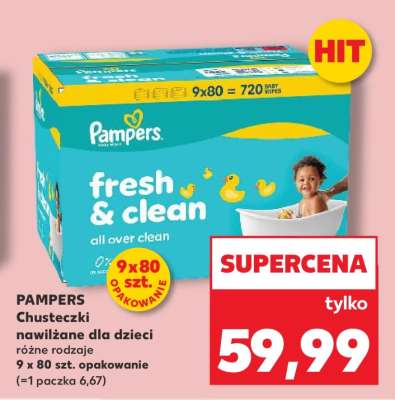 PAMPERS Chusteczki nawilżane dla dzieci