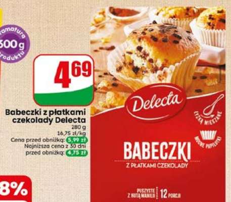 Babeczki z płatkami czekolady Delecta
