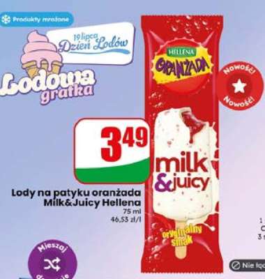 Lody na patyku oranżada Milk&Juicy Hellena