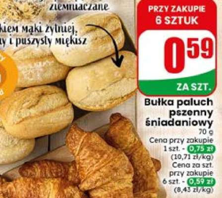 Bułka paluch pszenny śniadaniowy