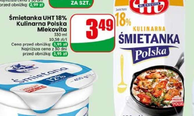 Śmietanka Uht 18% Kulinarna Polska Mlekovita