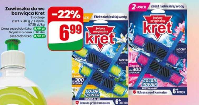 Zawieszka do wc barwiąca Kret
