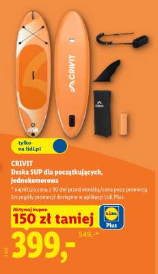 CRIVIT Deska SUP dla początkujących, jednokomorowa