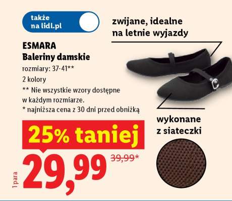 ESMARA Baleriny damskie