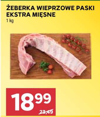 Żeberka wieprzowe paski ekstra mięsne