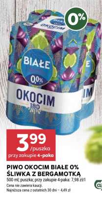 Piwo Okocim Białe 0% Śliwka z Bergamotką