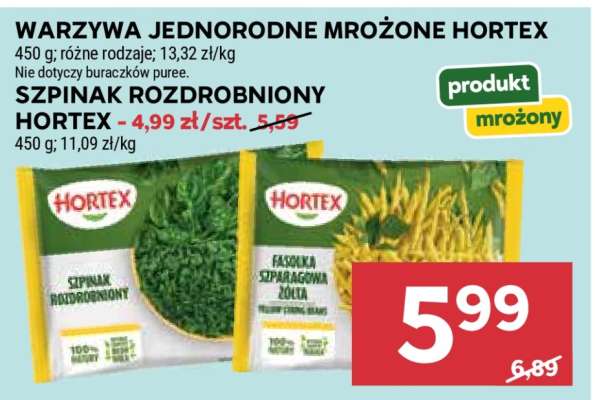 Szpinak rozdrobniony Hortex