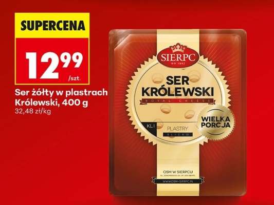 Ser żółty w plastrach Królewski, 400 g