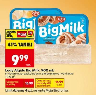Lody Algida Big Milk, 900 ml