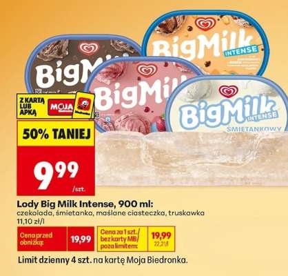 Lody Big Milk Intense, 900 ml