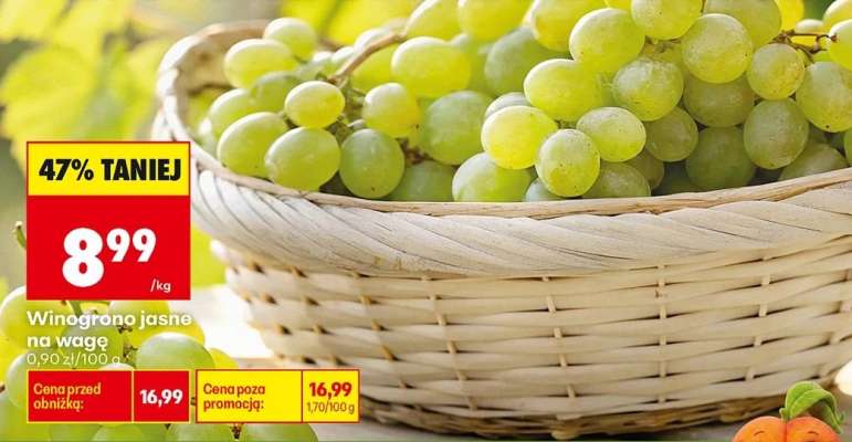 Winogrona jasne na wage