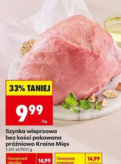 Szynka wieprzowa bez kości pakowana próżniowo Kraina Mies