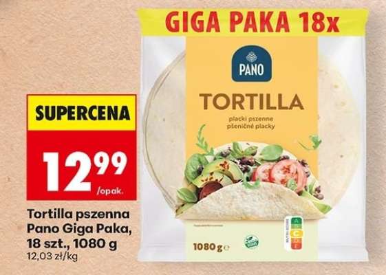Tortilla pszenna Pano Giga Paka, 18 szt., 1080 g