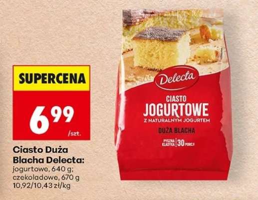 Ciasto Duża Blacha Delecta