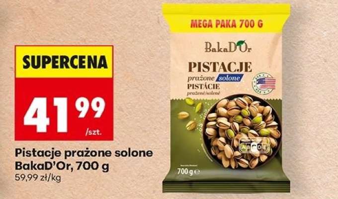 Pistacje prażone solone BakaD’Or, 700 g