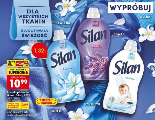Płyn do płukania tkanin Silan, 1,32 l