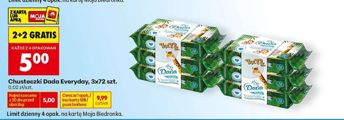 Chusteczki Dada Everyday, 3x72 szt.