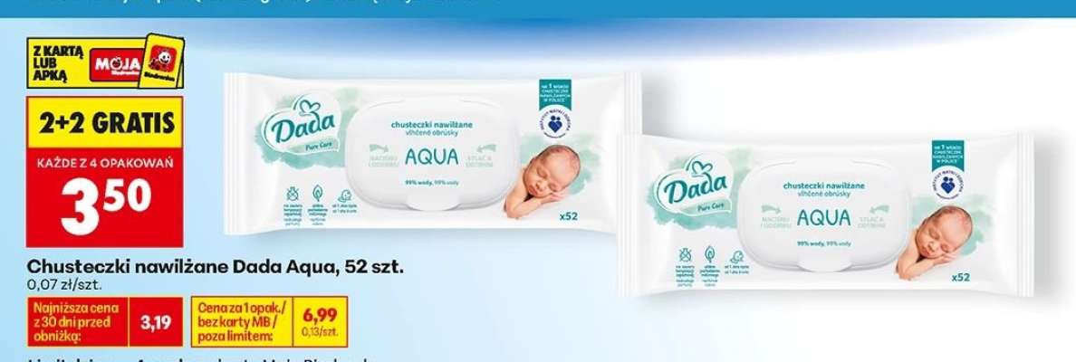 Chusteczki nawilżane Dada Aqua, 52 szt.