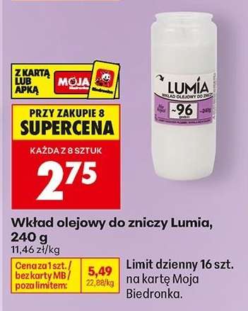 Wkład olejowy do zniczy Lumia 240 g
