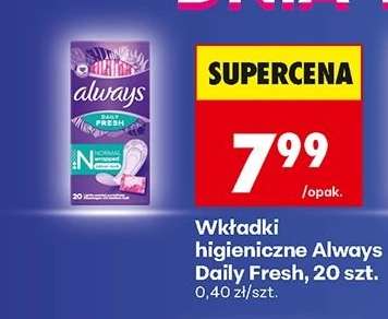 Wkładki higieniczne Always Daily Fresh, 20 szt.