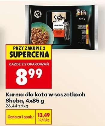Karma dla kota w saszetkach Sheba , 4x85 g