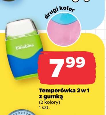 Temperówka 2 w 1 z gumką