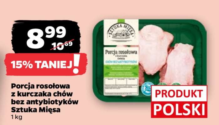 Porcja rosołowa z kurczaka chów bez antybiotyków Sztuka Mięsa