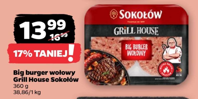 Big burger wołowy Grill House Sokołów