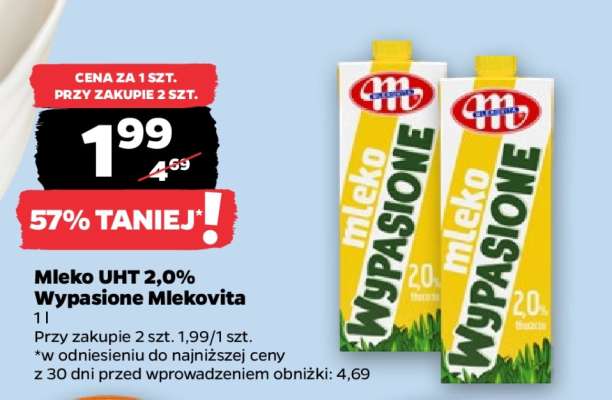 Mleko UHT 2,0% Wypasione Mlekovita