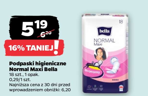 Podpaski higieniczne Normal Maxi Bella