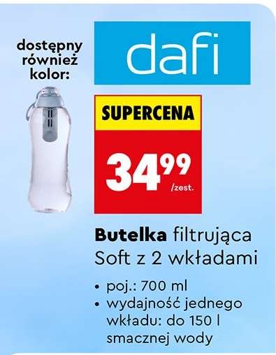 Butelka filtrująca Soft z 2 wkładami