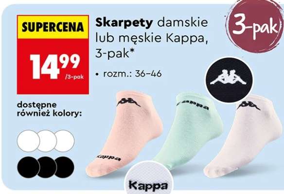Skarpety damskie lub męskie Kappa, 3-pak