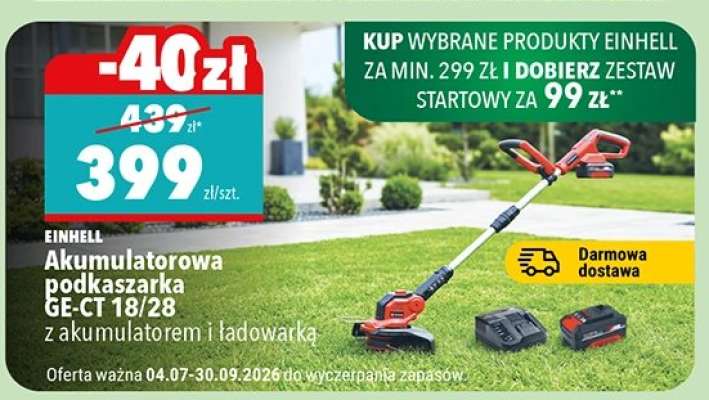 Akumulatorowa podkaszarka GE-CT 18/28