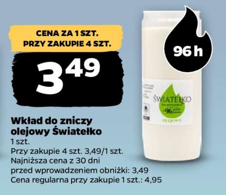 Wkład do zniczy olejowy Światełko