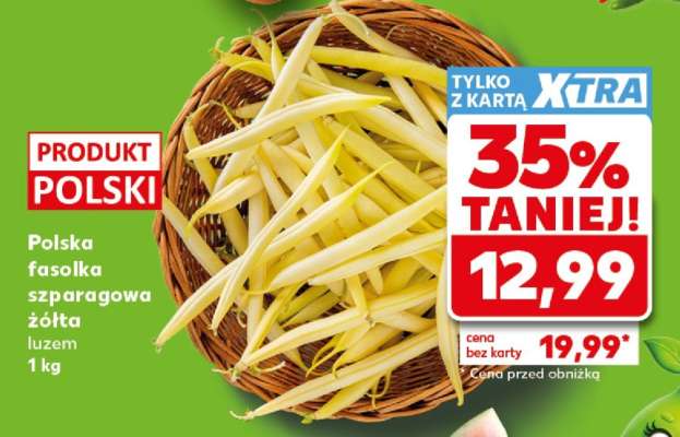 Polska fasolka szparagowa żółta luzem 1 kg