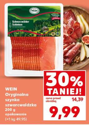 WEIN Oryginalna szynka szwarcwaldzka 200 g opakowanie (=1 kg 49,95)