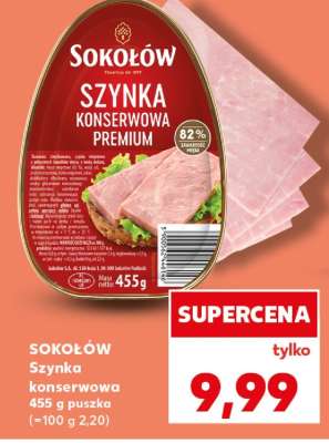 SOKOŁÓW Szynka konserwowa 455 g puszka