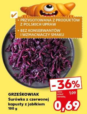 Surówka z czerwonej kapusty z jabłkiem 100 g