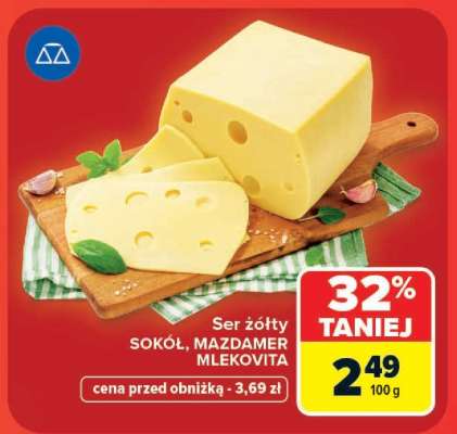 Ser żółty SOKÓŁ, MAZDAMER MLEKOVITA