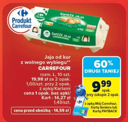 Jaja od kur z wolnego wybiegu** CARREFOUR