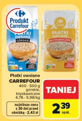 Płatki owsiane Carrefour