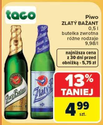 Piwo Zlatý Bažant