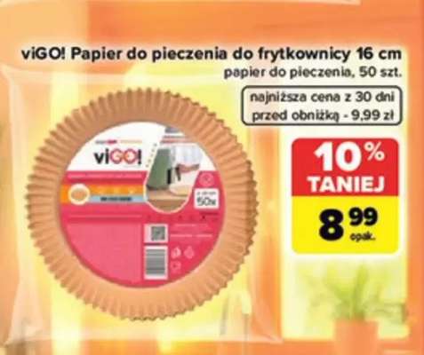 viGO! Papier do pieczenia do frytkownicy 16 cm