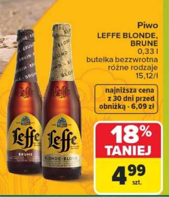 Piwo LEFFE BLONDE, BRUNE