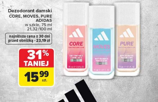 Dezodorant damski CORE, MOVES, PURE